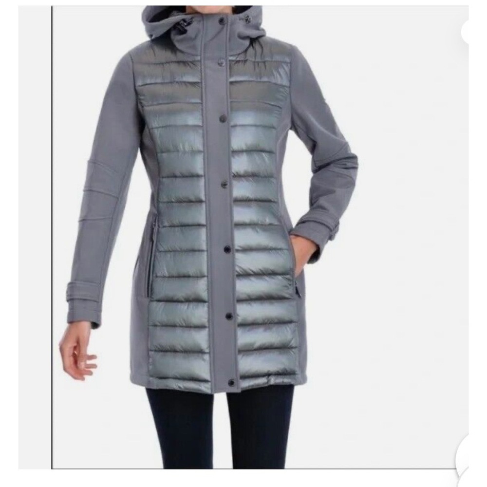 BCBG gunmetal coat
